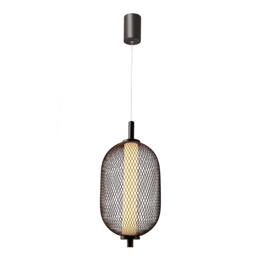 LED pakabinamas šviestuvas ant laido PUMA LED/10W/230V skersmuo 15 cm juodas