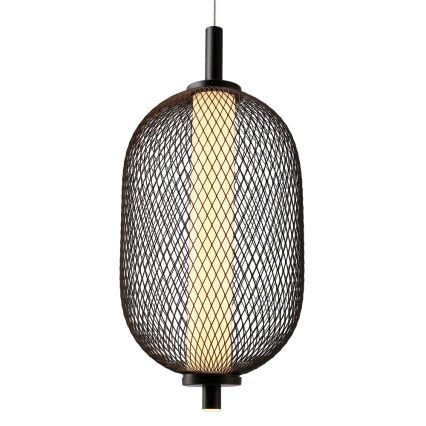 LED pakabinamas šviestuvas ant laido PUMA LED/10W/230V skersmuo 15 cm juodas