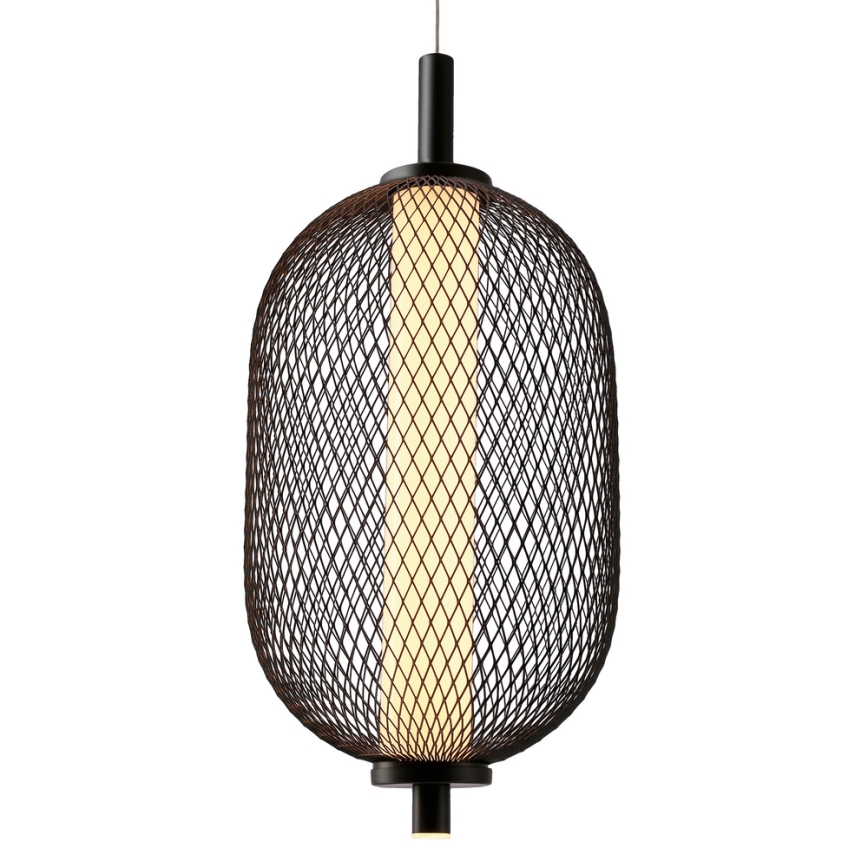 LED pakabinamas šviestuvas ant laido PUMA LED/10W/230V skersmuo 15 cm juodas