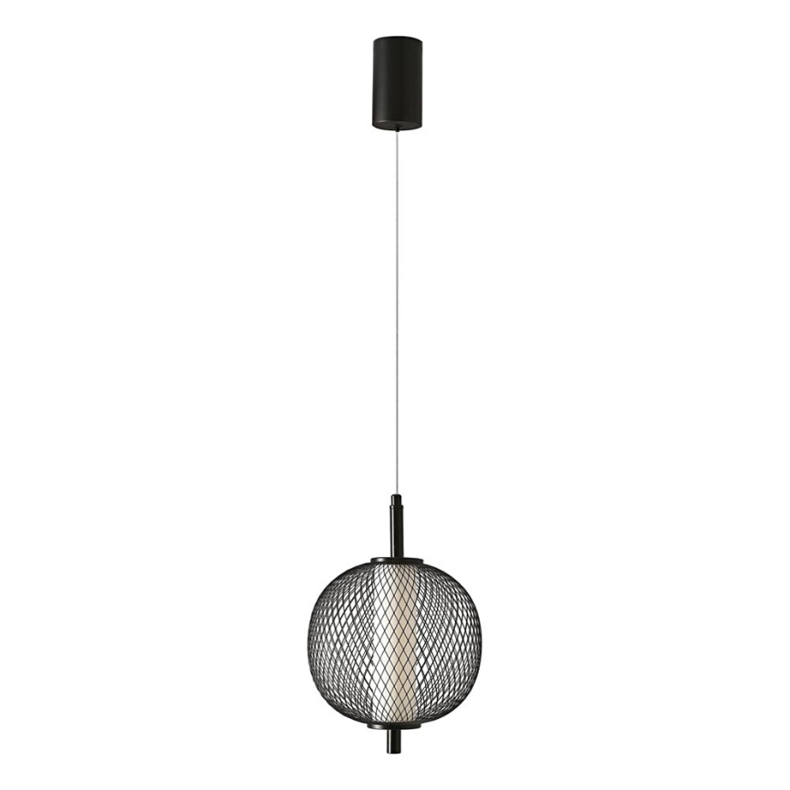LED pakabinamas šviestuvas ant laido PUMA LED/10W/230V, skersmuo 20 cm, juodas