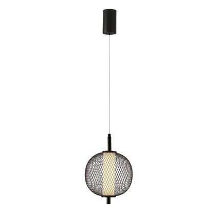 LED pakabinamas šviestuvas ant laido PUMA LED/10W/230V, skersmuo 20 cm, juodas