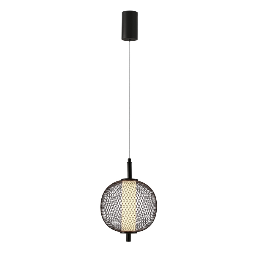 LED pakabinamas šviestuvas ant laido PUMA LED/10W/230V, skersmuo 20 cm, juodas