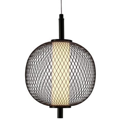 LED pakabinamas šviestuvas ant laido PUMA LED/10W/230V, skersmuo 20 cm, juodas
