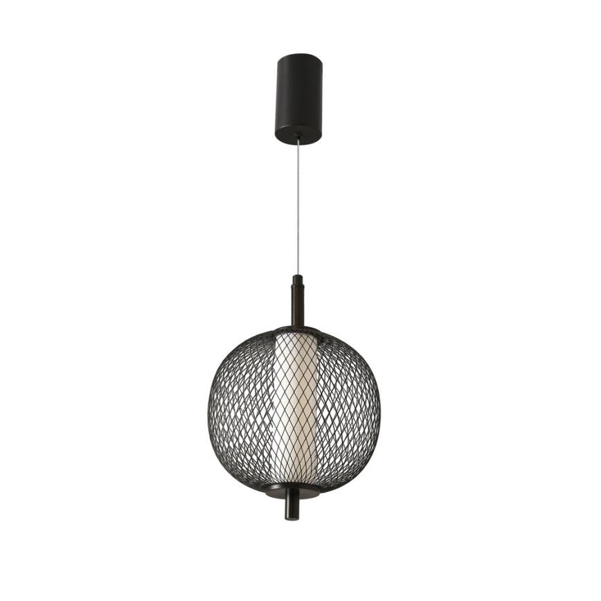 LED pakabinamas šviestuvas ant laido PUMA LED/10W/230V, skersmuo 20 cm, juodas