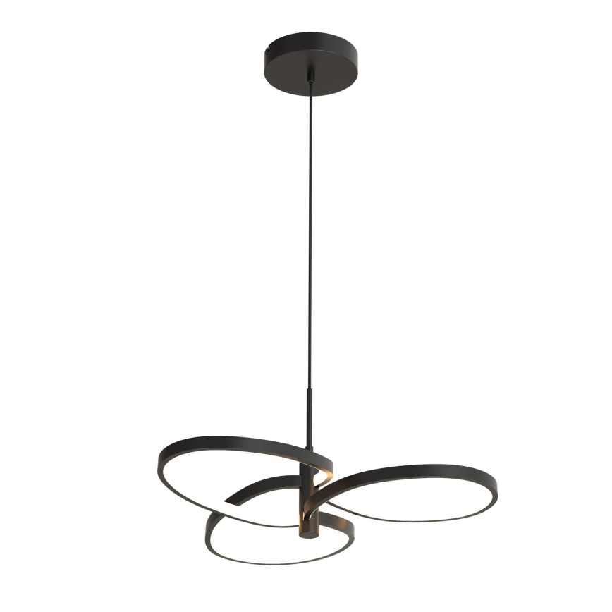 LED pakabinamas šviestuvas ant laido RIBBON, 25 W, 230 V, 4000 K, juodas