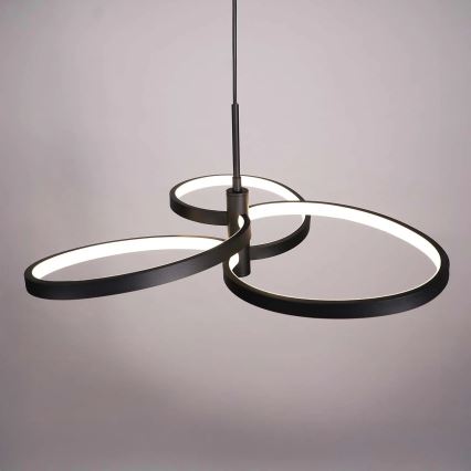 LED pakabinamas šviestuvas ant laido RIBBON, 25 W, 230 V, 4000 K, juodas