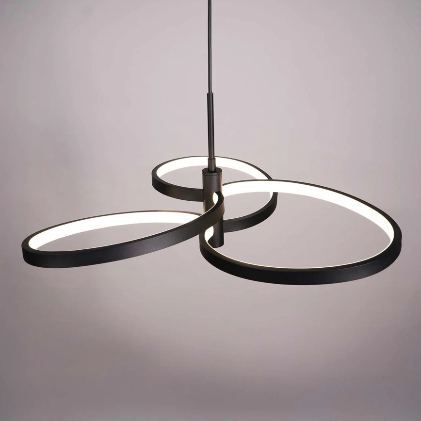 LED pakabinamas šviestuvas ant laido RIBBON, 25 W, 230 V, 4000 K, juodas