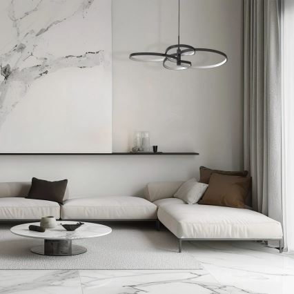 LED pakabinamas šviestuvas ant laido RIBBON LED/37W/230V 4000K juodas