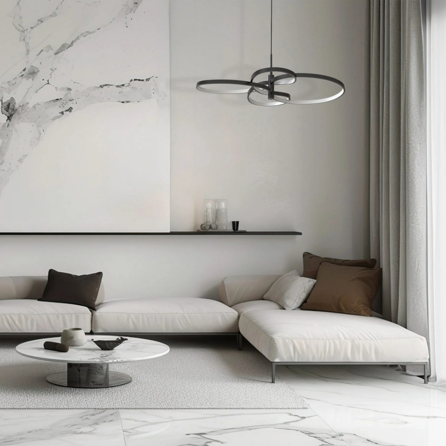 LED pakabinamas šviestuvas ant laido RIBBON LED/37W/230V 4000K juodas