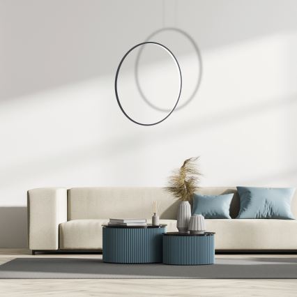 LED pakabinamas šviestuvas ant laido SATURNO LED/46W/230V Ø 80 cm IP44 juodas