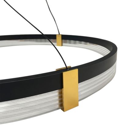 LED pakabinamas šviestuvas ant laido TRIANGLE LED/40W/230V 3000/4000/6000K skersmuo 60 cm juodas