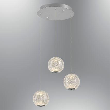 LED Pakabinamas šviestuvas CREMONA 3xLED/5W/230V 3000K matinis chromas