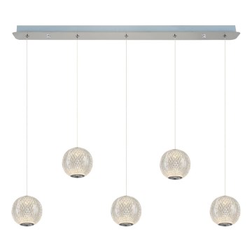 LED pakabinamas šviestuvas CREMONA 5xLED/5W/230V 3000K matinė chromas