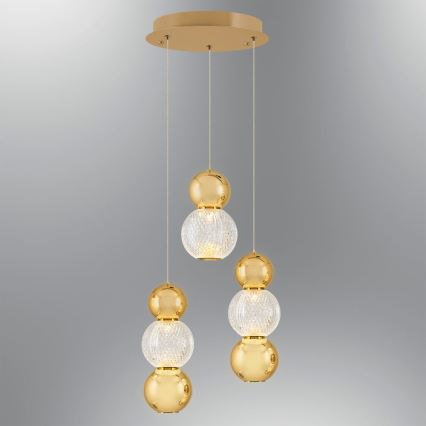 LED Pakabinamas šviestuvas CREMONA LED/17W/230V 3000K auksinis