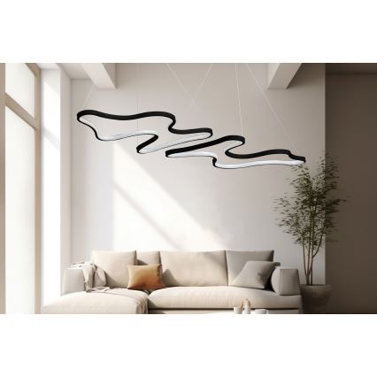 LED Pakabinamas šviestuvas DUPLE ARTISAN LED/80W/230V 6500K juodas