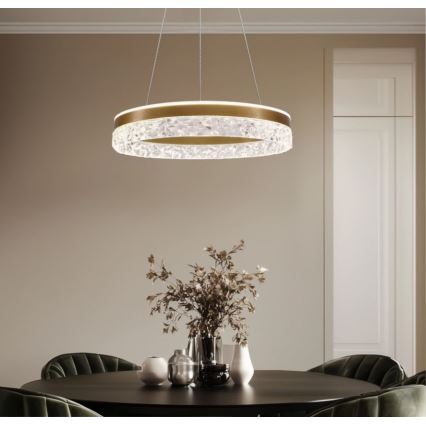 LED Pakabinamas šviestuvas FROZI LED/32W/230V, 50 cm, auksinė