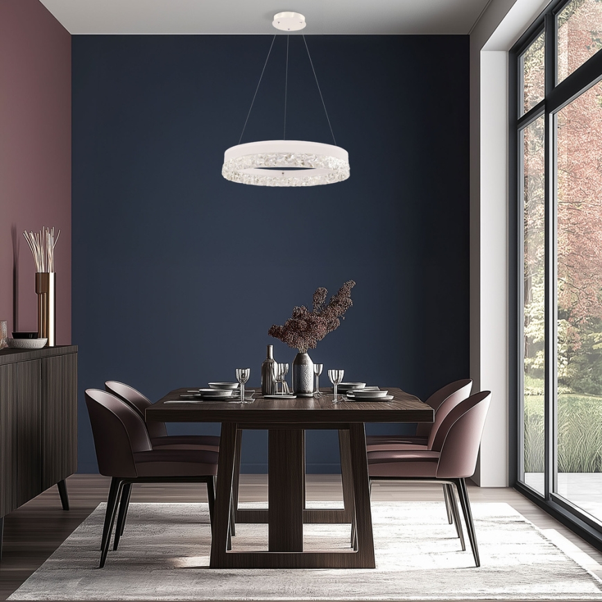 LED Pakabinamas šviestuvas FROZI LED/32W/230V, 50 cm, balta