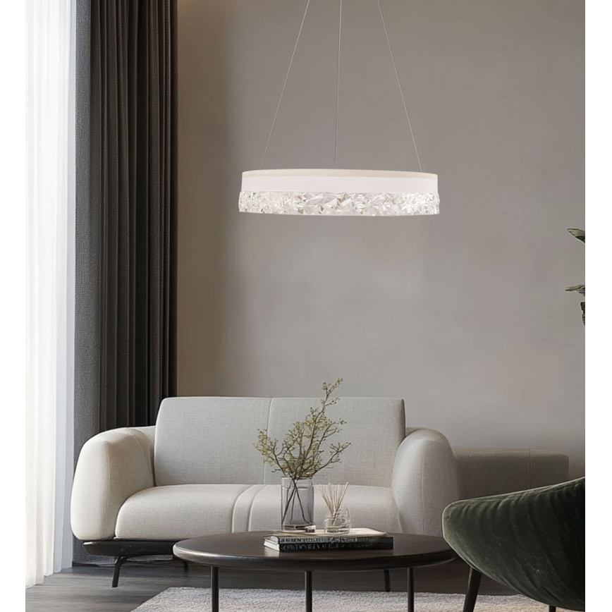 LED Pakabinamas šviestuvas FROZI LED/32W/230V, 50 cm, balta