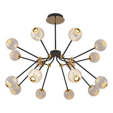 LED Pakabinamas šviestuvas GELA 16xLED/5W/230V 3000K juodas/auksinis