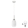 LED pakabinamas šviestuvas HARMA 1xE27/60W/230V, skersmuo 14 cm, matinio chromo/balto
