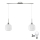 LED pakabinamas šviestuvas HARMA 2xE27/60W/230V matinis chromas/baltas