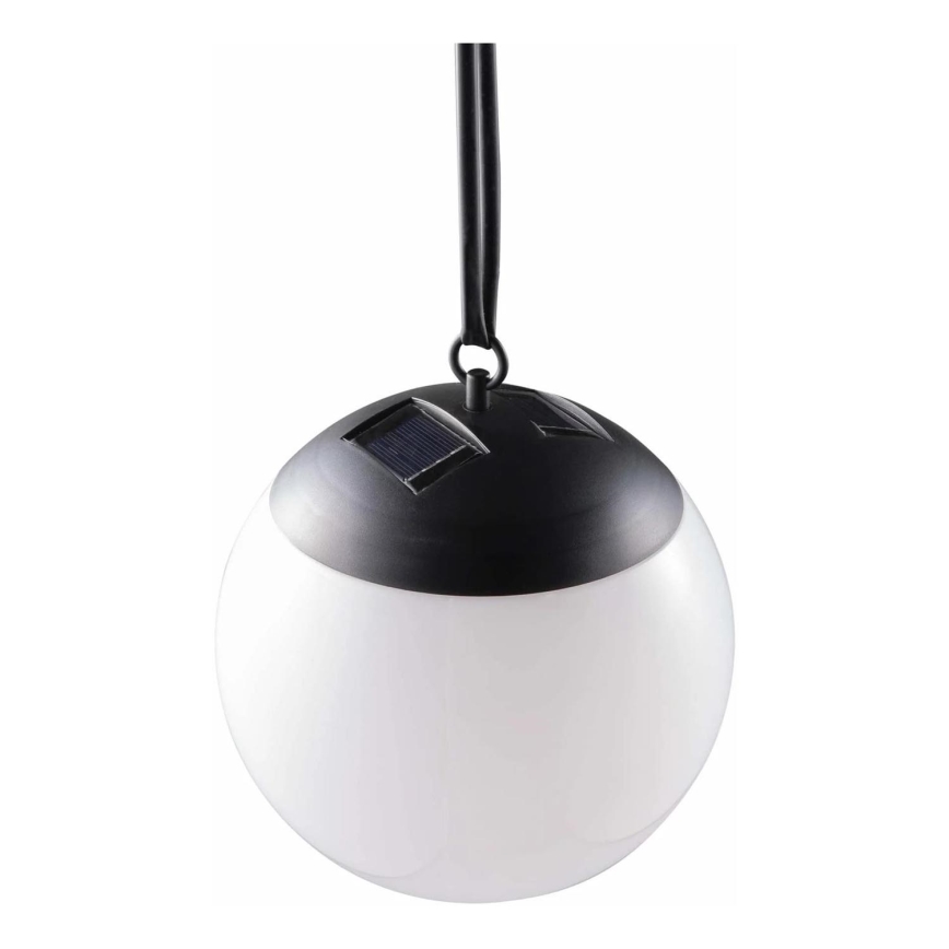 LED Pakabinamas šviestuvas, įkraunamas saulės energija KIARA LED/1,2V 600 mAh IP44 juoda