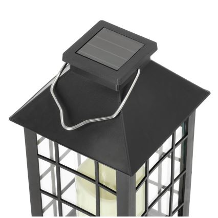 LED Pakabinamas šviestuvas, įkraunamas saulės energija LED/0,02W/1,2V 1xAA 2700K IP44 200 mAh juoda