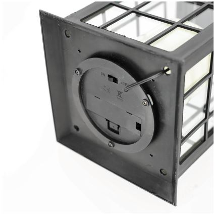 LED Pakabinamas šviestuvas, įkraunamas saulės energija LED/0,02W/1,2V 1xAA 2700K IP44 200 mAh juoda