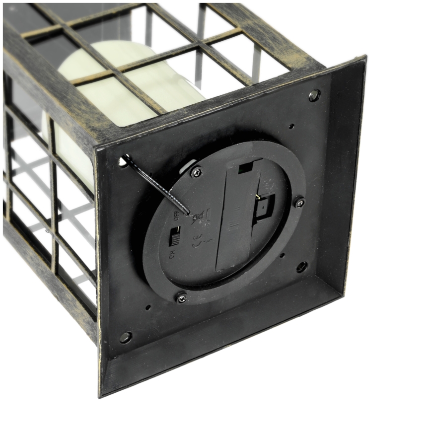 LED Pakabinamas šviestuvas, įkraunamas saulės energija LED/0,02W/1,2V 1xAA 2700K IP44 200 mAh patina