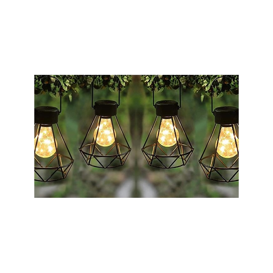 LED Pakabinamas šviestuvas, įkraunamas saulės energija LED/0,1W/1,2V 600 mAh diametras 13 cm