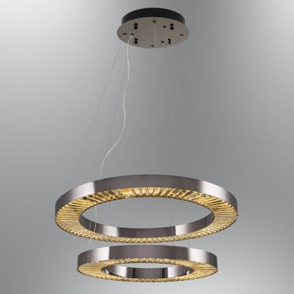 LED pakabinamas šviestuvas JESI LED/140W/230V 3000K skersmuo 100 cm sidabrinis
