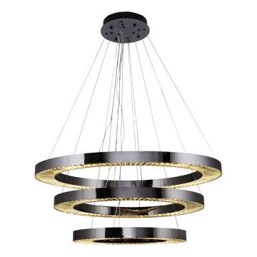 LED Pakabinamas šviestuvas JESI LED/99W/230V 3000K skersmuo 100 cm sidabrinis