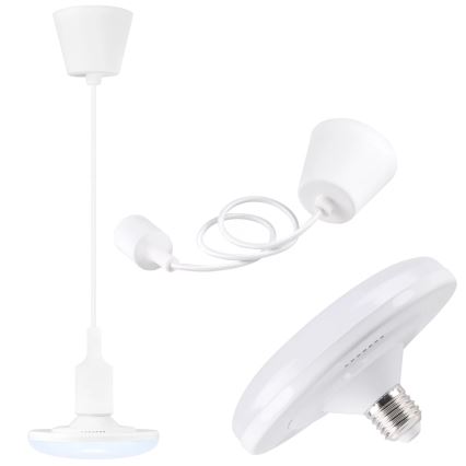 LED pakabinamas šviestuvas KIKI 1xE27/10W/230V balta