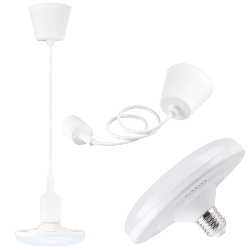 LED pakabinamas šviestuvas KIKI 1xE27/10W/230V balta