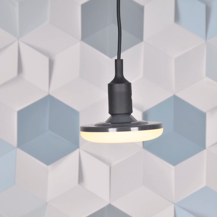 LED pakabinamas šviestuvas KIKI 1xE27/10W/230V juoda