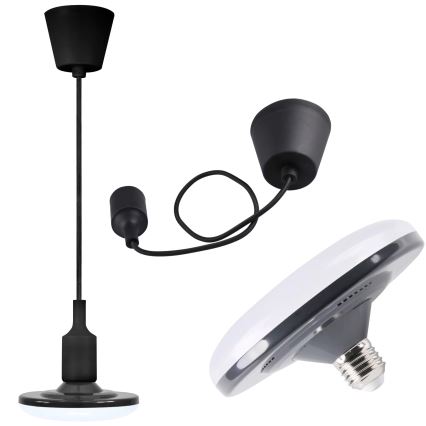 LED pakabinamas šviestuvas KIKI 1xE27/10W/230V juoda