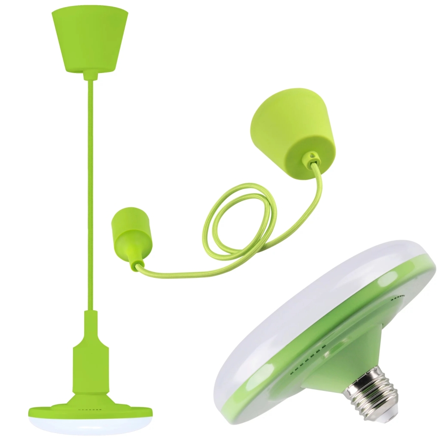 LED pakabinamas šviestuvas KIKI 1xE27/10W/230V žalia