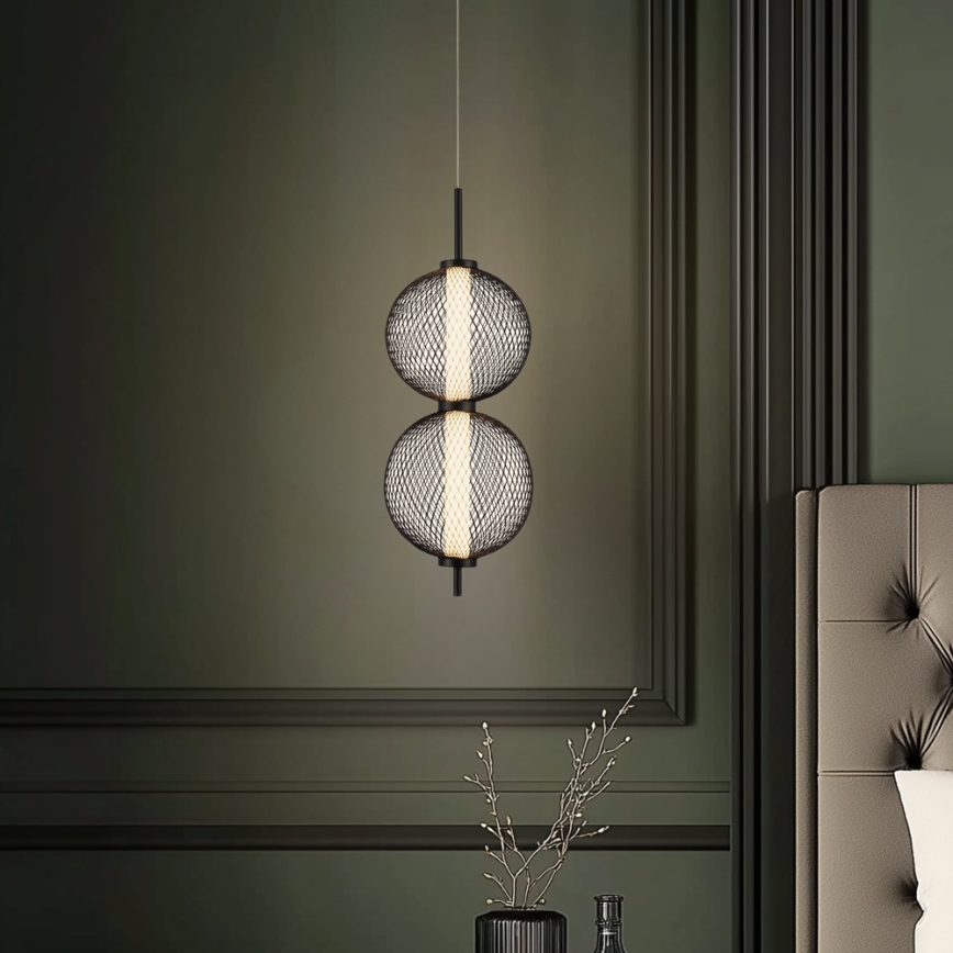 LED pakabinamas šviestuvas PUMA LED/10W/230V Ø 14 cm juodas