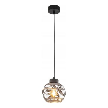 LED pakabinamas šviestuvas su laidu ZULIA 1xE27/15W/230V juoda/dūminė juoda