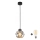 LED pakabinamas šviestuvas su laidu ZULIA 1xE27/15W/230V juoda/dūminė juoda