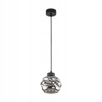 LED pakabinamas šviestuvas su laidu ZULIA 1xE27/15W/230V juoda/dūminė juoda
