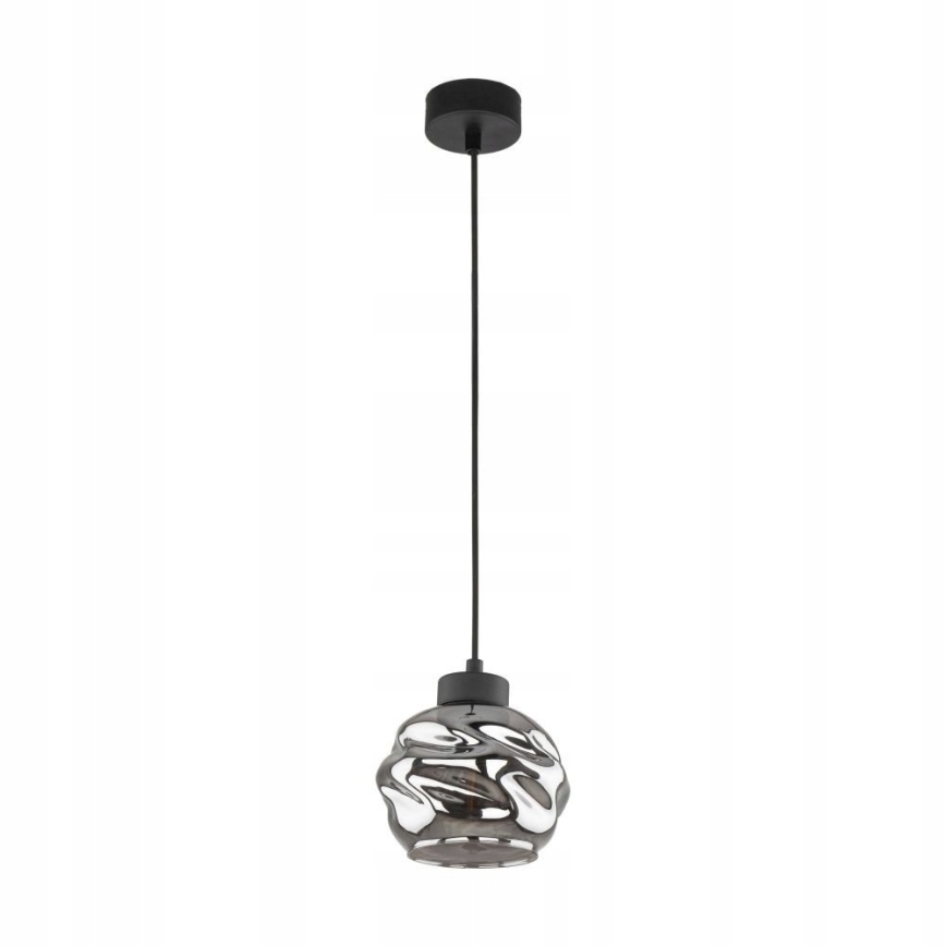 LED pakabinamas šviestuvas su laidu ZULIA 1xE27/15W/230V juoda/dūminė juoda