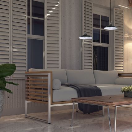 LED saulės energijos pakabinamas šviestuvas su pritemdomu šviesos jutikliu, LED/6W/3.7V 800 mAh IP44 + nuotolinio valdymo pultas