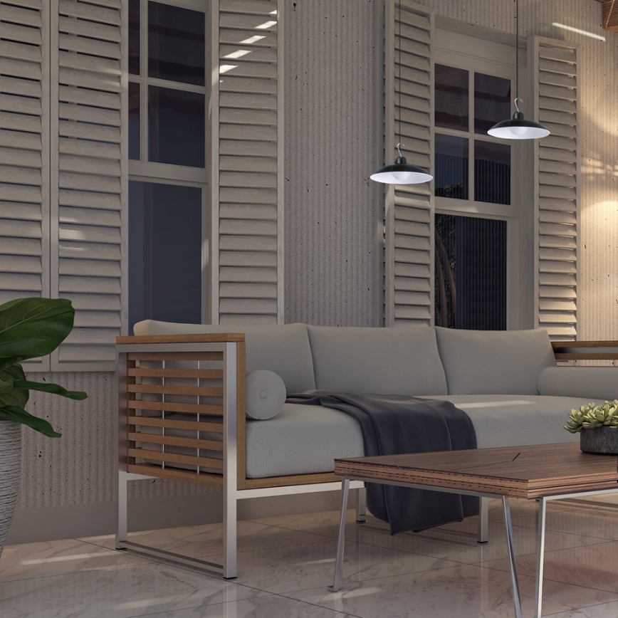 LED saulės energijos pakabinamas šviestuvas su pritemdomu šviesos jutikliu, LED/6W/3.7V 800 mAh IP44 + nuotolinio valdymo pultas