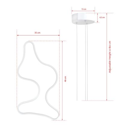 LED pakabinamasis šviestuvas ARTISAN LED/36W/230V 4000K baltas