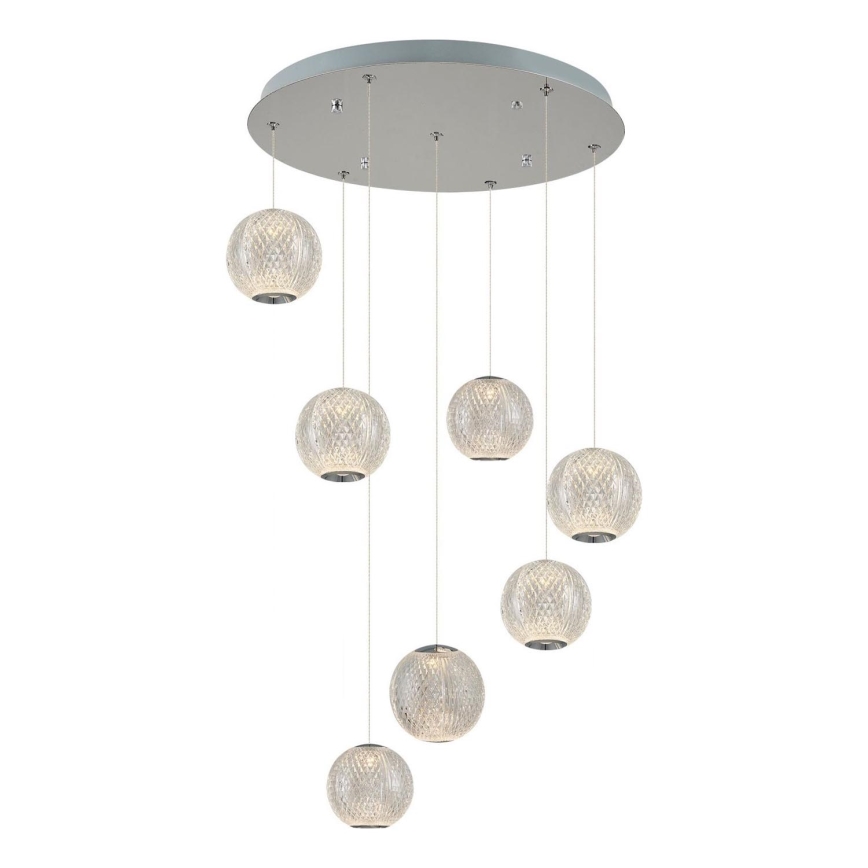LED pakabinamasis šviestuvas CREMONA 7xLED/5W/230V 3000K matinio chromo