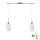 LED pakabinamasis šviestuvas HARMA 2xE27/60W/230V matinio chromo/balto