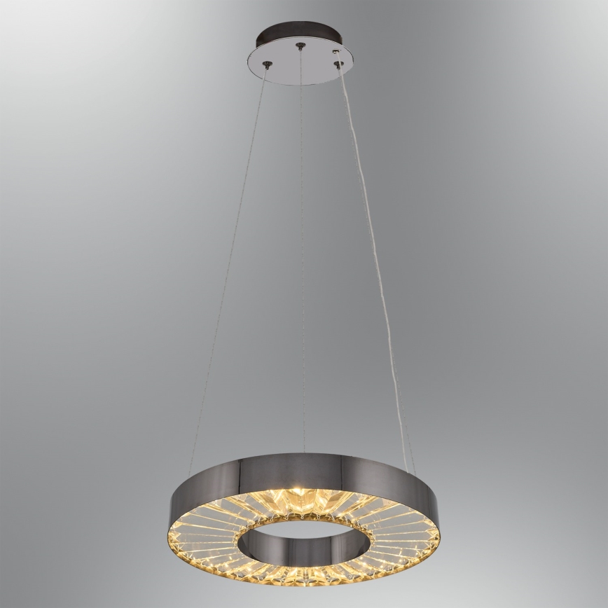 LED pakabinamasis šviestuvas JESI LED/35W/230V 3000K Ø 40 cm sidabrinis