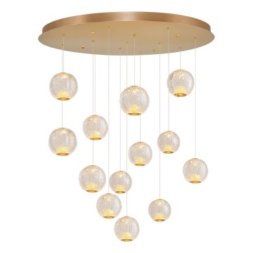 LED Pakabos šviestuvas CREMONA 13xLED/5W/230V 3000K auksinis