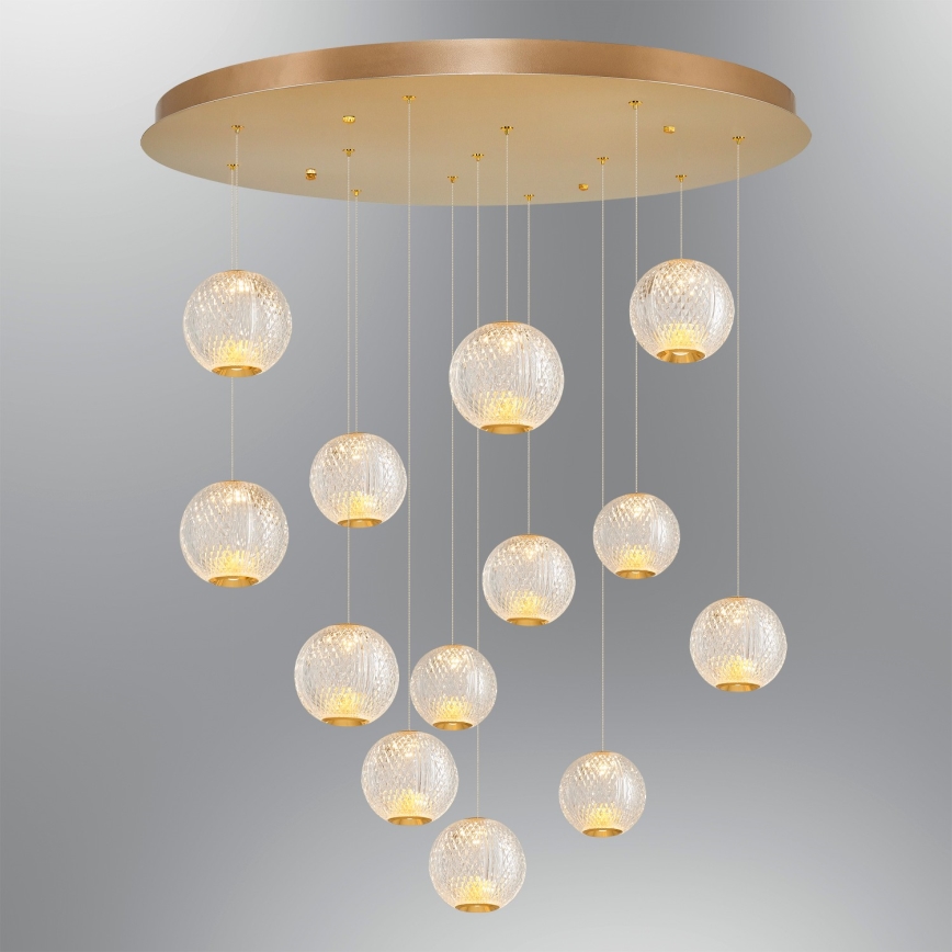 LED Pakabos šviestuvas CREMONA 13xLED/5W/230V 3000K auksinis